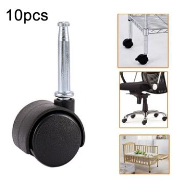 2" Swivel Furniture Casters for Chair, Crib, Sofa - 10pcs, No Brake - 1