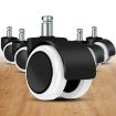 2" Gray Plunger Swivel Casters 11x22mm Chair Replacement Wheels - 2