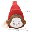 Pink Cartoon Monkey Crossbody Bag for Kids - Coin and Shoulder Bag - 2