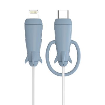 Light Blue IPhone USB Type-C Data Line Protector & Wire Winder - 1
