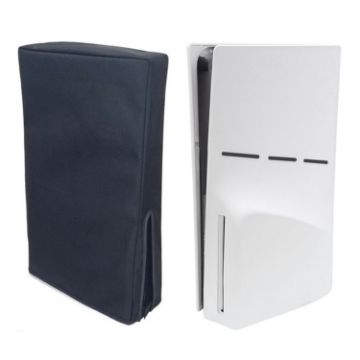 PS5 Slim Dust Cover Case, Vertical Black, Disc & Digital Host - 1