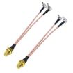 SMA Female to 2 CRC9 WiFi Antenna RG316 Extension Cable (15cm) - 2