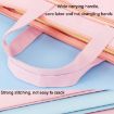 Embrace Rabbit Pink A4 Zipper Canvas File Bags for Students - 4