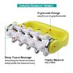 Curved Yellow Handheld Five-row Iron Roller Massager - 3