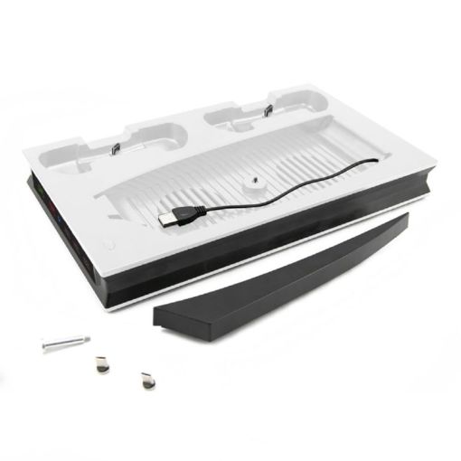 PS5 Console Cooling Fan & Charging Dock Stand (White) - 1