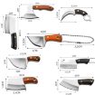 Portable Mini Knife Keychain with Holster, Black Handle Design - 2