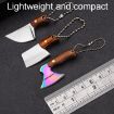 Portable Mini Knife Keychain with Holster, Black Handle Design - 4