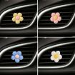 White Candy-colored Flower Car Vent Aromatherapy Clip - 2
