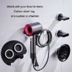 Silver Wall Mounted Hair Dryer Holder with 2 Loops, Aluminum Shelf - 5