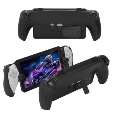 PlayStation Portal Handle JYS TPU Protective Case with Stand, Black - 1