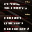 Luminous Silicone Removable Piano Notes Guide Keyboard, 61 Keys - 6