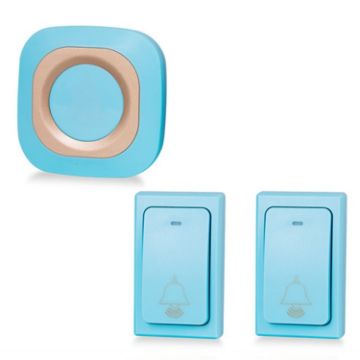Flash Wireless Smart Doorbell, No Batteries, 2 For 1 Blue (US Plug) - 1