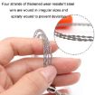 Black Stainless Steel Hand-pulled Wire Saw, 63cm Outdoor Survival Tool - 3