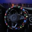 Five Star Flower Orange Car Steering Wheel Cover, No Elastic Band - 4
