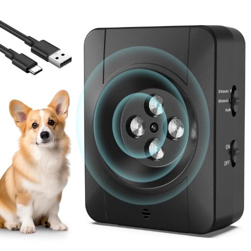 Enhanced Ultrasonic Dog Anti Barking Device with 3 Levels (Black) - 1