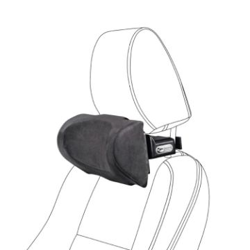 Black Vehicle Passenger Headrest Neck Protection Sleeping Pillow - 1