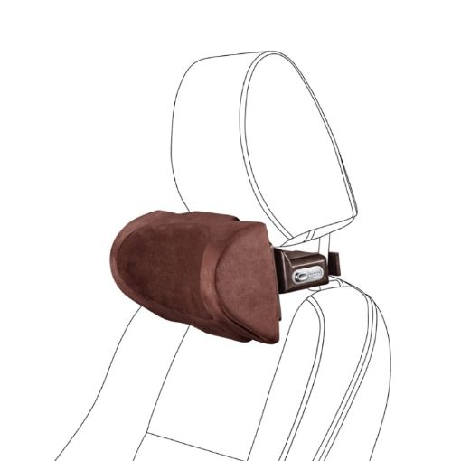 Passenger Rear Vehicle Sleeping Pillow Neck Protection (Brown) - 1