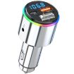 Silver Car Bluetooth MP3 Player with Voltage Detection & Charger - 1