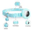 Red Flowers AirTag Pet Collar Holder Case with Bell & Safety Buckle - 4