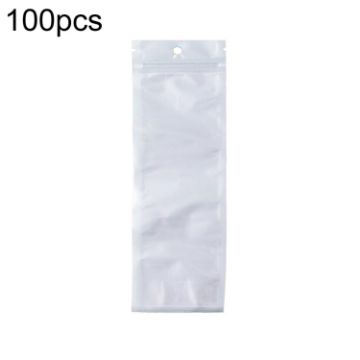 100pcs 7x20cm Pearlescent Translucent Ziplock Bags Self-Sealing - 1