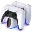 PS5 Double Grip Fast Charger with LED Lamp Seat - 2