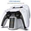 PS5 Double Grip Fast Charger with LED Lamp Seat - 4