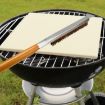 21" Wooden Handle Pizza Oven Brush with Copper Bristles & Scraper - 2
