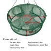 4-Hole Green Automatic Folding Fish Net with Support Rod - 2