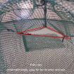 4-Hole Green Automatic Folding Fish Net with Support Rod - 5
