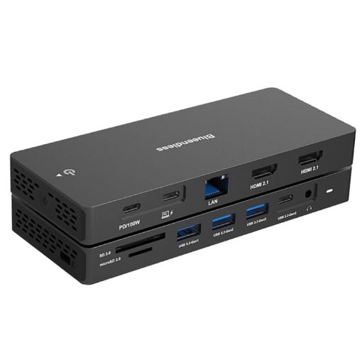 Blueendless 12-In-1 HD Docking Station 10Gbps Splitter, Dual HDMI - 1