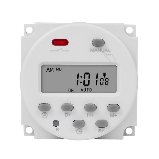 SINOTIMER CN101S-4 12V Digital Timer, 7-Day Programmable Switch - 1
