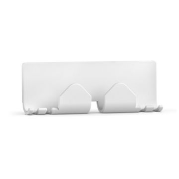 White Desktop Data Cable Storage Hook for Home Computers - 1