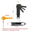 Royal Blue Metal Key Chain Organizer Holds 2-6 Keys - 3