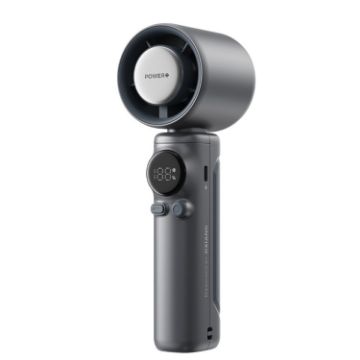 Turbo Handheld Cooling Fan 100-Speed with 4000mAh Battery (Grey) - 1