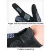 SULAITE Motorcycle Touch Screen Mesh Gloves, Size L (Black Blue) - 4