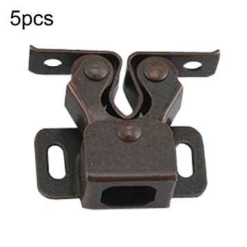 Antique Style Door Clips: 5pcs Closet Cabinet Catches, Red - 1
