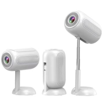 TS-6 4K Mini Projector Android 11 WiFi6 with UK Plug (White) - 1