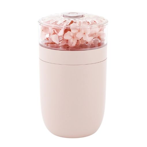 USB Flower Air Humidifier with Colorful Light, 230ml (Pink) - 1