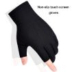 Men's Navy Full Finger Anti-UV Ice Silk Cycling Gloves - 4