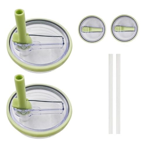 Stanley 40oz Adventure Quencher Straw Lid Replacement, 4pcs Set Green - 1