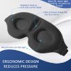 3D Sleep Eye Mask Memory Foam Non-pressure Blindfold (Pink) - 5