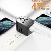 Universal Travel Adapter: 3 USB & 1 USB-C Charging Block (White) - 2