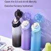 Purple 700ml BPA-Free Tritan Sports Water Bottle with Straw - 3