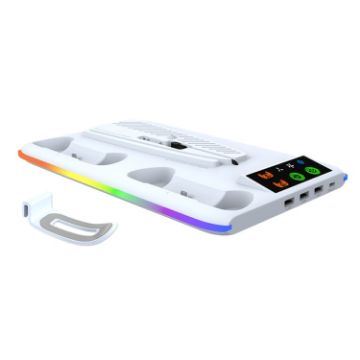 PS5 Slim/PS5 Cooling Bracket Headphone Organiser Charger (White) - 1