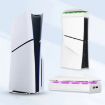 PS5 Slim White Cooling Fan: Dustproof, 3 Speeds, Colorful - 2