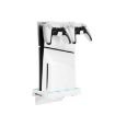 PS5 Slim Console Wall Rack with 3 USB2.0 Ports (White) - 1
