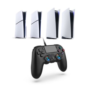 Wired PS5/PS5 Slim/PC Controller with Macro & Six-axis Gyro - 1