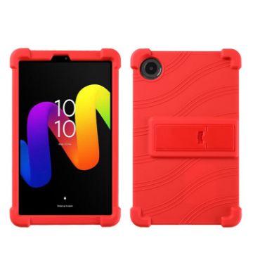 TCL Tab 8 Gen 2 Red Shockproof Silicone Case with Holder - 1