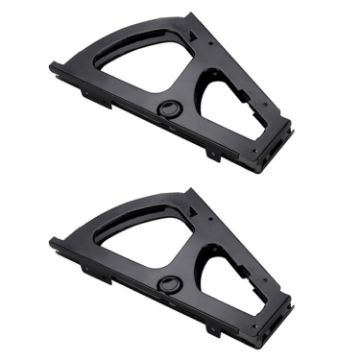 Concealed Shoe Rack Steel Flap Fittings, Single Layer Black 1 Pair - 1