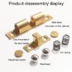 Large Gold Cabinet Magnetic Spring Ball Door Sucker, 2pcs Set - 6